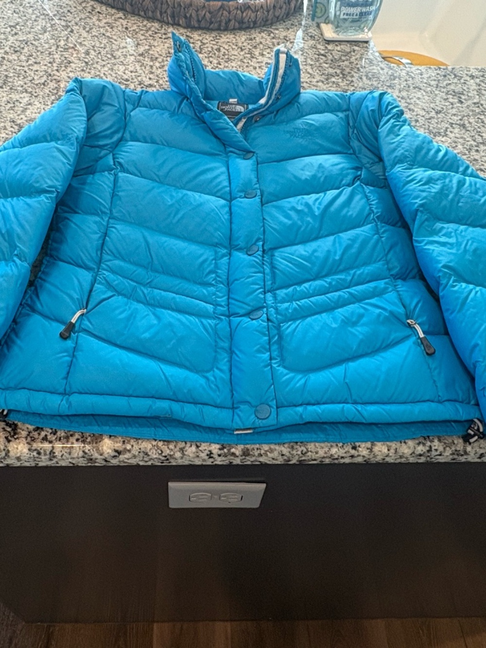 The North Face 700 Fill Down Puffer Jacket Turquoise Blue Women M